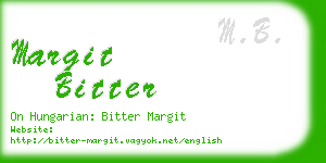 margit bitter business card